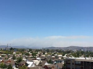 FOTOS | Antes y después: impactante diferencia en el cielo de Talca en sólo dos horas de incendio