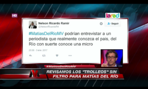 VIDEO | El día en que Matías del Río respondió en pantalla a su larga lista de troles