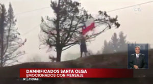 VIDEO | Conmovedora historia detrás del niño que flameaba una bandera tras incendio en Santa Olga