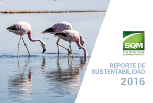 Empresa SQM publica su reporte de sustentabilidad 2016