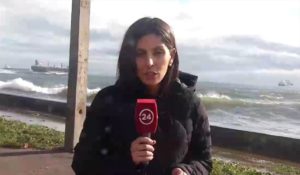 VIDEO | Reportera sufre el peor fail durante la cobertura especial por las marejadas
