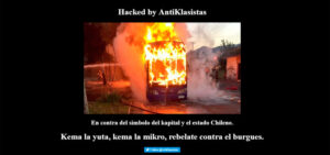 Hackers se tomaron el sitio web del Transantiago: 