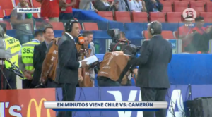 VIDEO | Epic fail de Palma y Schiappacasse antes de comenzar el relato en Rusia