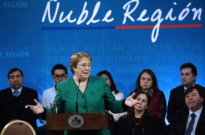 Michelle Bachelet firmará esta tarde decreto que crea la nueva región de Ñuble