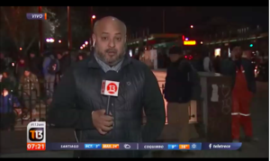 VIDEO | Equipo de Canal 13 sufre robo en despacho en vivo sobre delincuencia