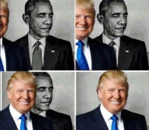 Trump festina con meme de él tapando a Obama: “El mejor eclipse de la historia”