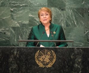 ONU convoca a Presidenta Bachelet para mediar en conflictos y crisis internacionales