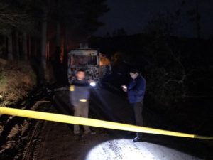 Nuevo ataque incendiario en La Araucanía afectó a cuatro camiones y cinco máquinas forestales