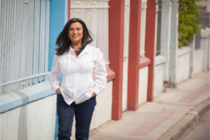 Carmen Romero, reportera radial en el plebiscito: 