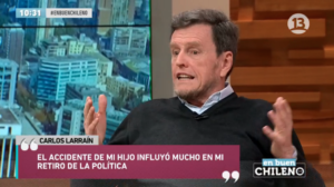 Seis frases más comentadas de Carlos Larraín sobre el accidente de su hijo en su regreso a la TV