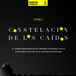 Amnistía Internacional lanza campaña para renombrar 26 estrellas con nombres de víctimas de la Caravana de la Muerte en Calama