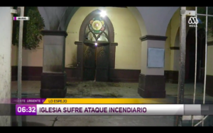 Iglesia en Lo Espejo sufrió ataque incendiario: desconocidos lanzaron siete bombas molotov