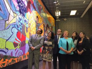 Inauguran mural sobre derechos de los niños, niñas y adolescentes en Estación Bellas Artes