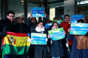 Jorge Sharp, Camila Vallejo y Tomás Hirsch en campaña que pide mar para Bolivia