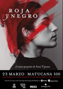 Nuevo proyecto de Ana Tijoux, Roja y Negro, se presenta en Matucana 100