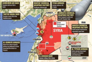 Estos son los mapas que muestran dónde están las naves de Rusia y Estados Unidos en Siria