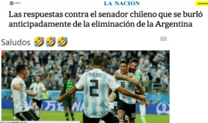La Nación de Argentina e hinchas se dieron un festín con Ossandón por celebrar eliminación antes de tiempo