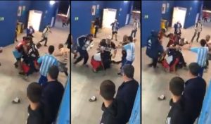VIDEO | Ojalá queden fuera: graban a cinco hinchas argentinos golpeando en el suelo a seguidores de Croacia en pleno estadio