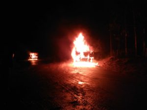 Dos ataques incendiarios se registraron en el sur del país durante la madrugada