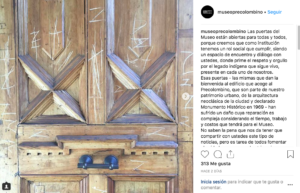 Sentido mensaje del Museo de Arte Precolombino luego que desconocidos dañaran históricas puertas de ingreso