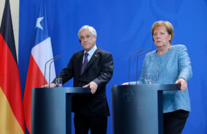 Piñera y Merkel acordaron profundizar lazos comerciales entre Chile y Alemania
