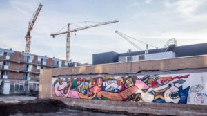 Descubren mural de Brigada Ramona Parra durante demolición en Amsterdam