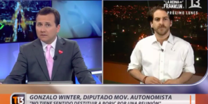 VIDEO | Canal 13 cortó entrevista del diputado Winter cuando hablaba sobre el show de la silla de ruedas de Pinochet