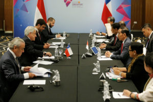 Presidente Piñera sostiene reuniones con líderes de Singapur e Indonesia