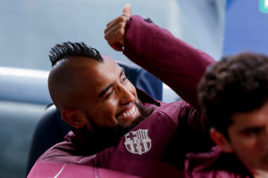 Arturo Vidal y Alexis Sánchez entraron sobre el final en goleada del Barcelona al Manchester United