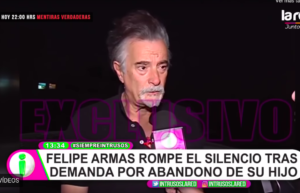 VIDEO | Felipe Armas dice que no abandonó a su hijo porque “de la pensión” e intenta explicar por qué no se acerca al él