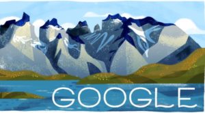 Google celebró con un Doodle los 60 años del Parque Nacional Torres del Paine