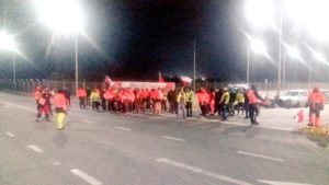Once detenidos dejó nueva protesta de trabajadores en el Aeropuerto de Santiago