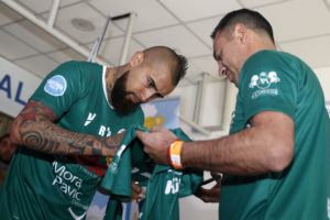 VIDEO | Vidal compartió con el club Rodelindo Román antes de unirse a la Copa América