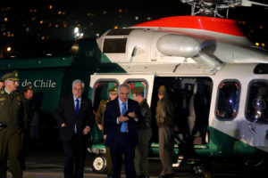 Piñera y patrullaje aéreo con Carabineros: 