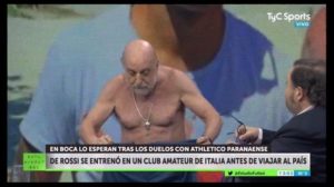 VIDEO | Horacio Pagani se sacó la ropa en vivo para comparar su físico con De Rossi