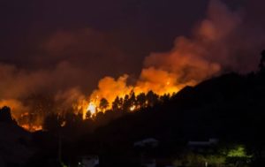 Incontrolable incendio forestal en Gran Canaria: 9.000 personas evacuadas y 6.000 hectáreas devoradas