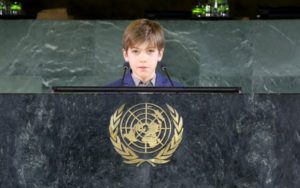 Dante, el primer niño chileno en exponer ante la ONU