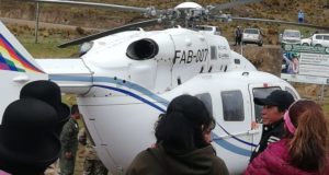 Helicóptero de Evo Morales sufre desperfecto y debe aterrizar de emergencia