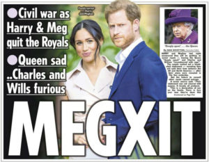 “Megxit” y otras duras reacciones de la prensa británica hacia Harry y Meghan