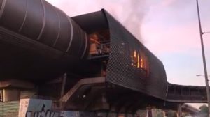 Video registra el momento en que queman estación de Metro Protectora de la Infancia