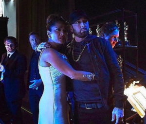 Salma Hayek reveló el impasse que sufrió al conocer a Eminem durante los Oscar 2020