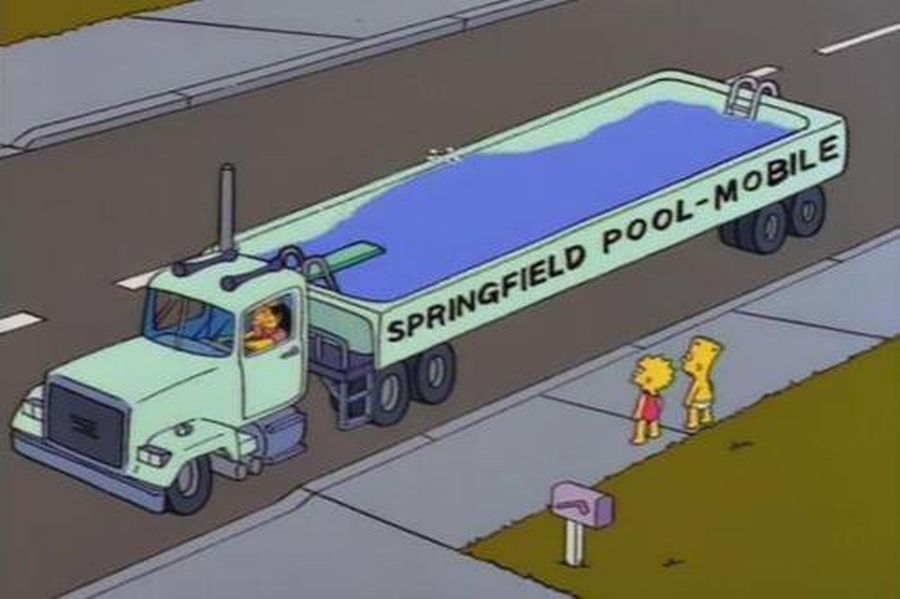 los simpson piscina móvil