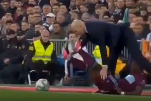 VIDEO | La patada en la cara que recibió Zinedine Zidane en pleno partido en España