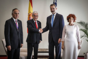 Piñera se reúne con el Rey Felipe VI para afianzar relaciones con España