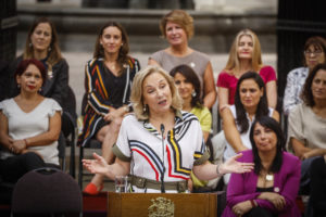 Cecilia Morel: “Debemos estar juntas y unidas por la no violencia”