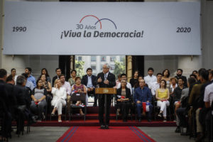 El mea culpa del Presidente Piñera en conmemoración por los 30 años de democracia