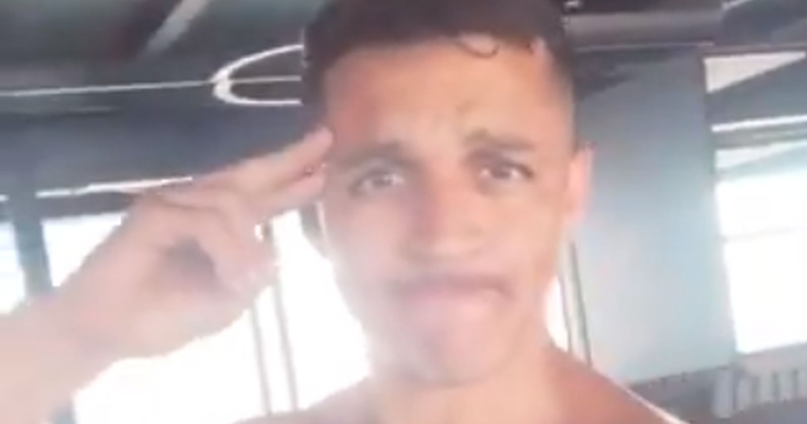 alexis sánchez entrenando