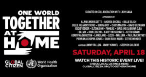 CHV emitirá este sábado el concierto “One World: Together At Home”
