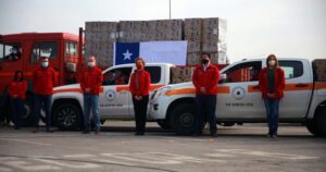 Ministro Ward encabezó entrega de cajas con alimentos en Quilicura