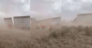 VIDEO | Huracán Hanna en Estados Unidos derribó muro fronterizo con México